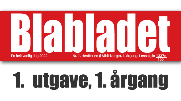 Logoen til Blabladet. Undertekst: 1. utgave, 1. årgang.