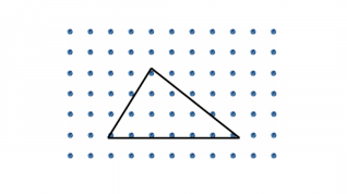 Trekant på prikket rutenett